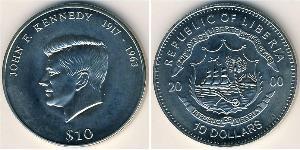 10 Dollaro Liberia Rame/Nichel 