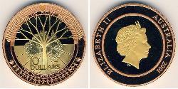 10 Dólar Australia (1939 - ) Bimetal 
