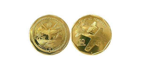 10 Dólar Islas Marshall Latón 