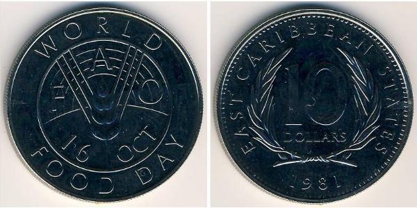 10 Dólar  Níquel/Cobre 