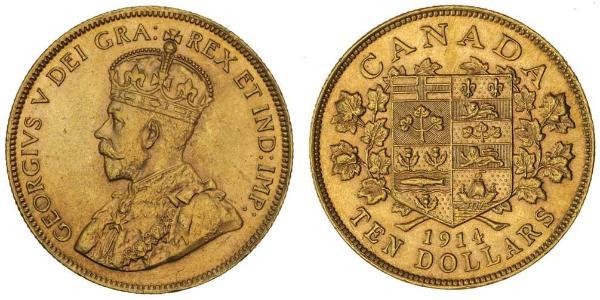 10 Dólar Canadá Oro Jorge V (1865-1936)