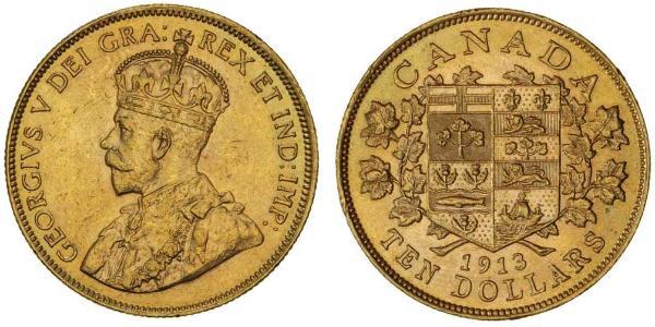 10 Dólar Canadá Oro Jorge V (1865-1936)