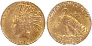 10 Dólar Estados Unidos de América (1776 - ) Oro 