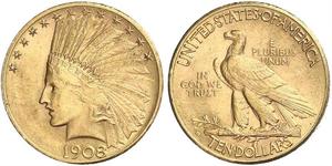 10 Dólar Estados Unidos de América (1776 - ) Oro 