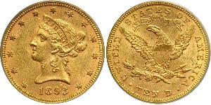 10 Dólar Estados Unidos de América (1776 - ) Oro 