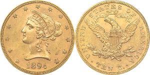 10 Dólar Estados Unidos de América (1776 - ) Oro 