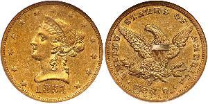 10 Dólar Estados Unidos de América (1776 - ) Oro 