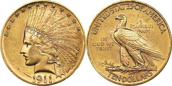 10 Dólar Estados Unidos de América (1776 - ) Oro 