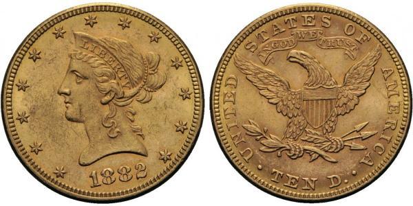 10 Dólar Estados Unidos de América (1776 - ) Oro 