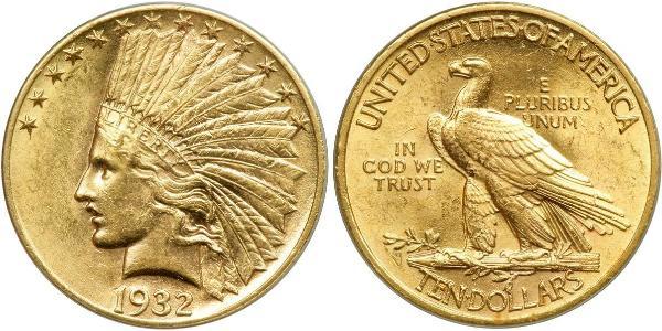 10 Dólar Estados Unidos de América (1776 - ) Oro 