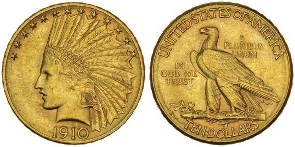 10 Dólar Estados Unidos de América (1776 - ) Oro 