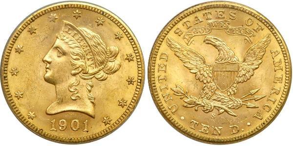 10 Dólar Estados Unidos de América (1776 - ) Oro 