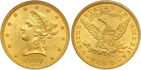 10 Dólar Estados Unidos de América (1776 - ) Oro 