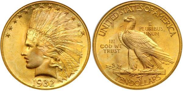 10 Dólar Estados Unidos de América (1776 - ) Oro 