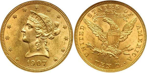 10 Dólar Estados Unidos de América (1776 - ) Oro 