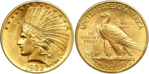 10 Dólar Estados Unidos de América (1776 - ) Oro 