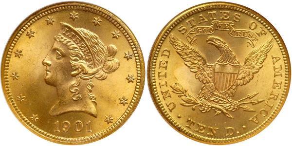 10 Dólar Estados Unidos de América (1776 - ) Oro 