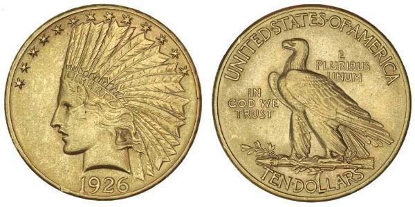 10 Dólar Estados Unidos de América (1776 - ) Oro 