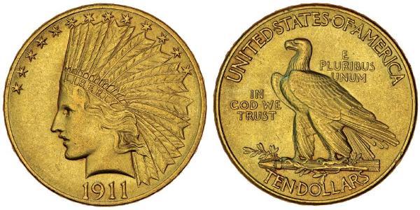 10 Dólar Estados Unidos de América (1776 - ) Oro 