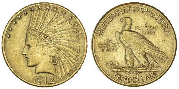 10 Dólar Estados Unidos de América (1776 - ) Oro 