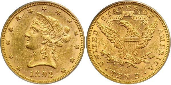 10 Dólar Estados Unidos de América (1776 - ) Oro 
