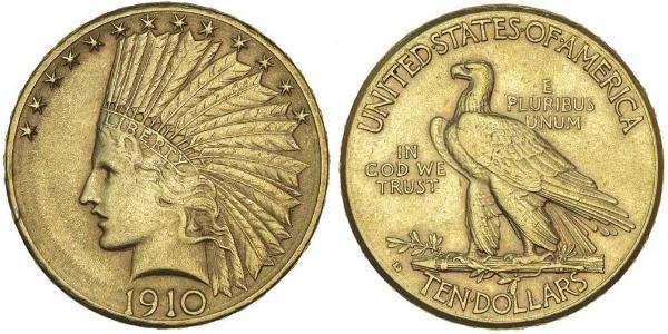 10 Dólar Estados Unidos de América (1776 - ) Oro 