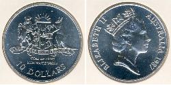 10 Dólar Australia (1939 - ) Plata 