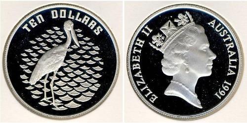 10 Dólar Australia (1939 - ) Plata 