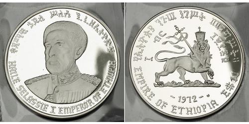 10 Dólar Etiopía Plata Haile Selassie