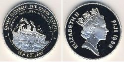 10 Dólar Fiyi Plata 