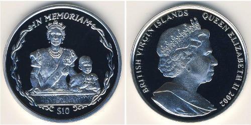 10 Dólar Islas Vírgenes Plata 