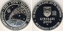 10 Dólar Kiribati Plata 