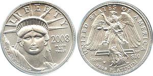 10 Dólar Estados Unidos de América (1776 - ) Platino 