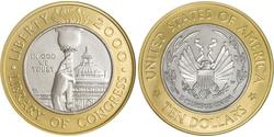 10 Dólar Estados Unidos de América (1776 - ) Platino/Oro 