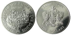 10 Dólar Saint Lucia  