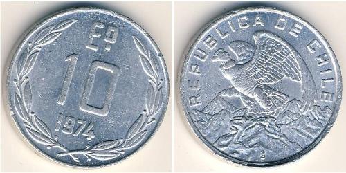 10 Escudo Chile Aluminium 