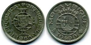 10 Escudo Mozambique Argent 