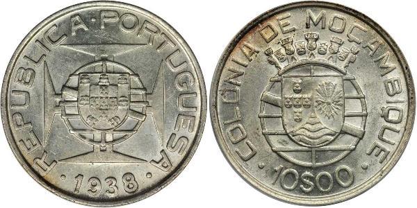 10 Escudo Mozambique Argent 