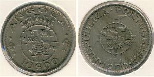 10 Escudo Portugal / Portuguese Angola (1575-1975) Argent 