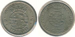 10 Escudo Portugal / Portuguese Angola (1575-1975) Argent 