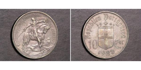 10 Escudo Portuguese Republic - Dictature nationale (1926-1933) Argent 