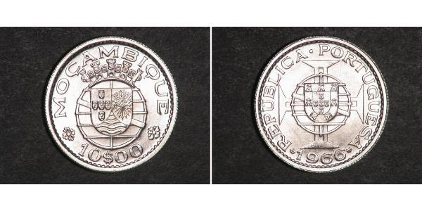 10 Escudo Mozambico Argento 