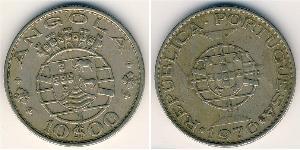 10 Escudo Portogallo / Portuguese Angola (1575-1975) Argento 