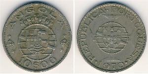 10 Escudo Portogallo / Portuguese Angola (1575-1975) Argento 