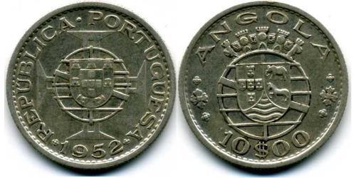 10 Escudo Portogallo / Portuguese Angola (1575-1975) Argento 