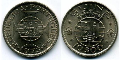 10 Escudo Portuguese Guinea (1474-1974) Copper/Nickel 