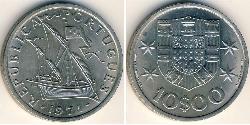 10 Escudo Second Portuguese Republic (1933 - 1974) Copper/Nickel 