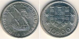 10 Escudo Second Portuguese Republic (1933 - 1974) Copper/Nickel 