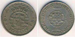 10 Escudo Portugal / Portuguese Angola (1575-1975) Kupfer/Nickel 