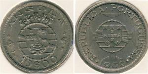 10 Escudo Portugal / Portuguese Angola (1575-1975) Kupfer/Nickel 